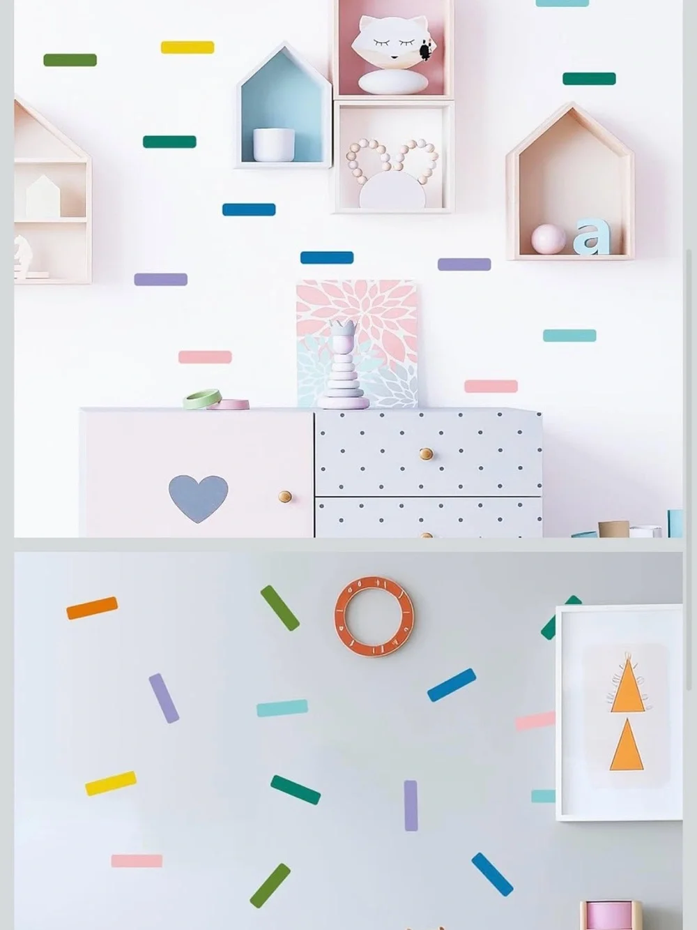 RoyoLam 180-Pc Colorful Sprinkle Confetti Wall Decals Removable Stickers NEW